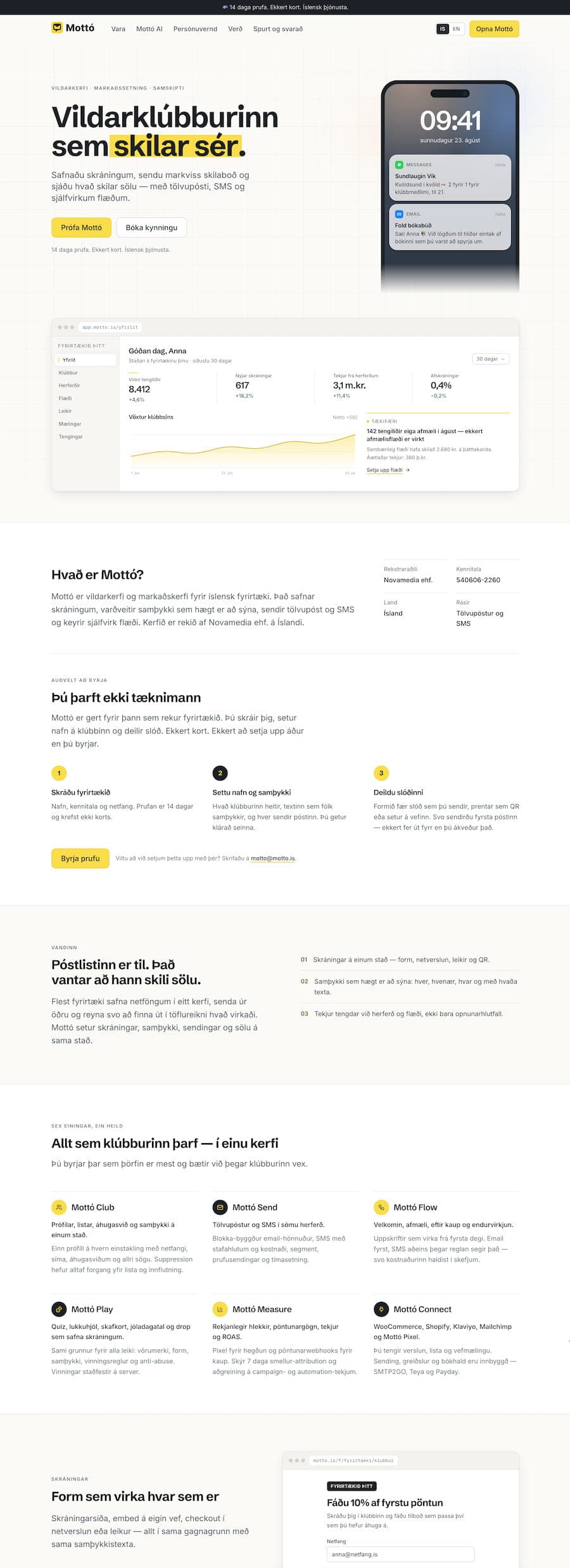 Mottó — SaaS