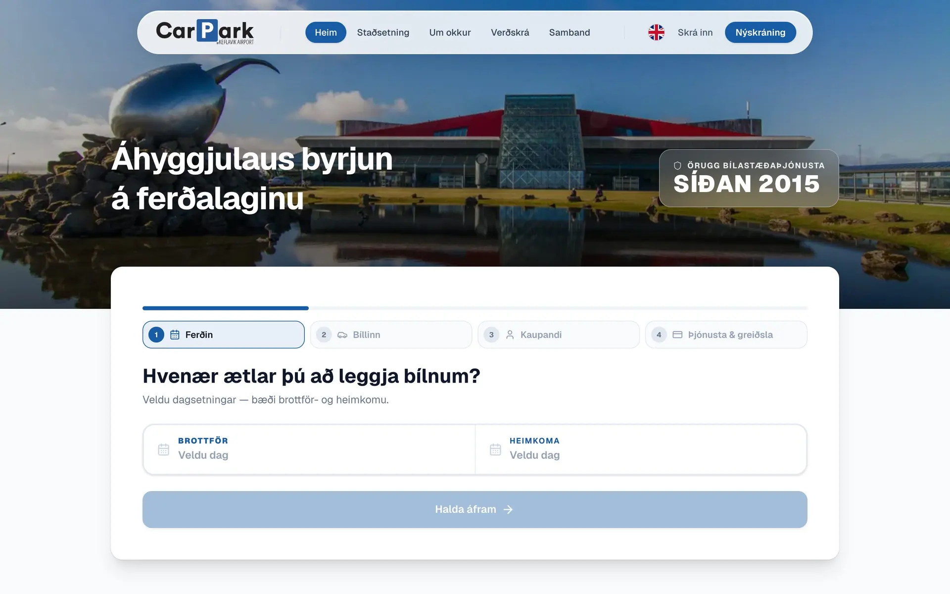 Carpark — Einfaldara bókunarferli sem viðskiptavinir klára